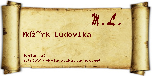 Márk Ludovika névjegykártya